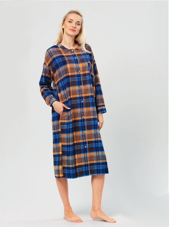 Košile Key LND 482 B24 Flanelová dlouhá/r S-XL Košile Key LND 482 B24 Flanelová dlouhá/r S-XL - Dámské oblečení pyžama