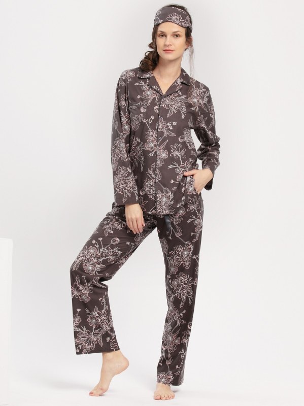 Pyžamo Key LNS 817 B24 dlouhé/r S-XL dámské bez zipu - Dámské oblečení pyžama