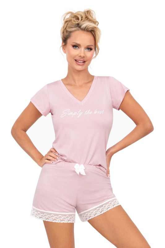 Dámské pyžamo Simply 1/2 pink - Donna - Dámské oblečení pyžama