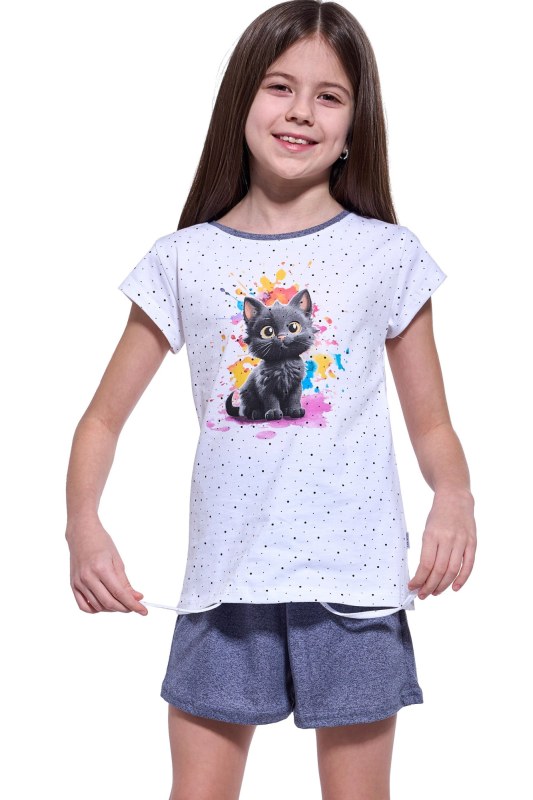 Dívčí pyžamo 246/109 Black cat - CORNETTE - Dámské oblečení pyžama