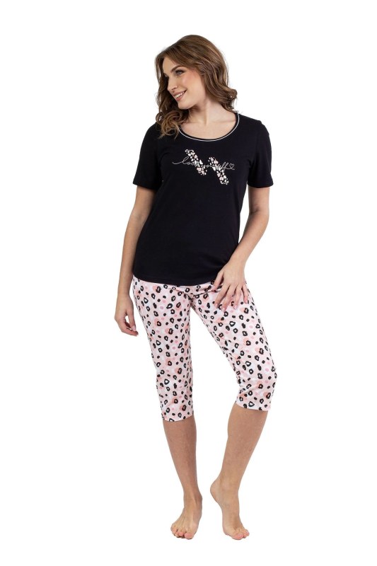 Dámské pyžamo 689 black - REGINA