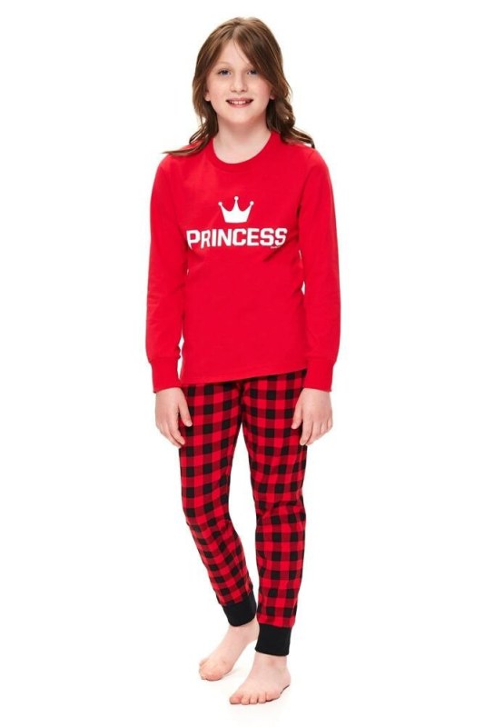 Dívčí pyžamo Princess červené - Dámské oblečení pyžama