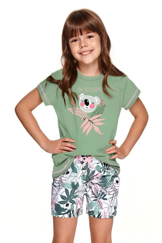 Dívčí pyžamo Hanička zelené s koalou - pyžama