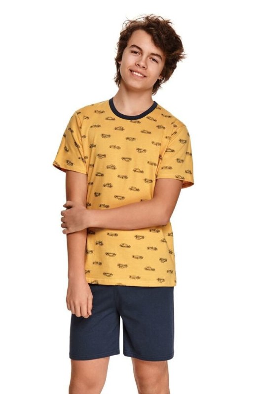 Chlapecké pyžamo Max žluté s auty - Dámské oblečení pyžama
