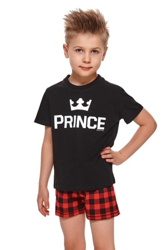 Krátké chlapecké pyžamo Prince černé