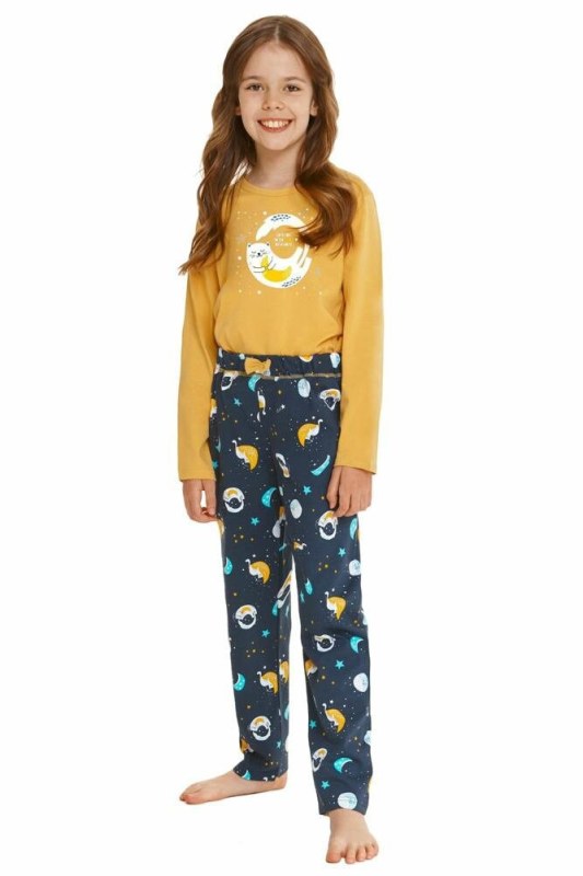 Dívčí pyžamo Sarah žluté - Dámské oblečení pyžama