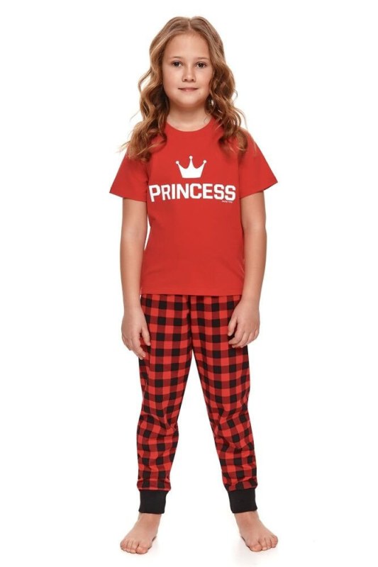 Dívčí pyžamo Princess II červené - Dámské oblečení pyžama