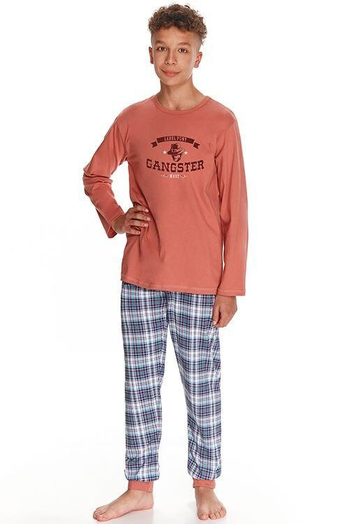 Chlapecké pyžamo Enzo cihlové s potiskem - Dámské oblečení pyžama