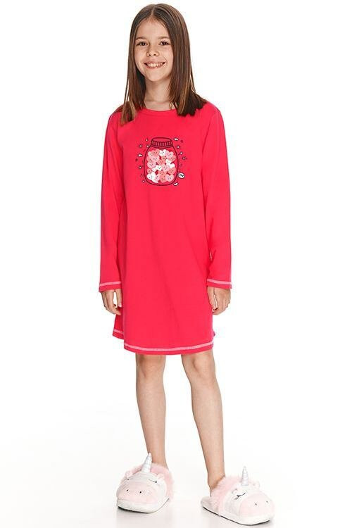 Dívčí noční košile Livia červená - pyžama