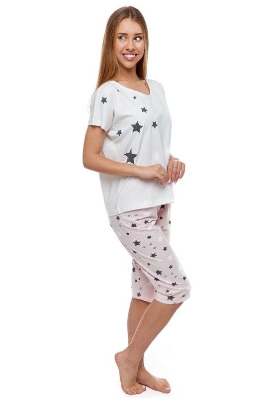 Dámské pyžamo Orion bílé s hvězdami - Dámské oblečení pyžama