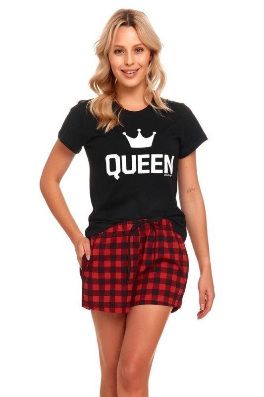 Dámské pyžamo Queen II černé - Dámské oblečení pyžama