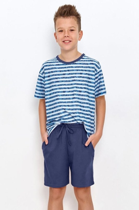 Chlapecké pyžamo pro starší Noah modré s pruhy - Dámské oblečení pyžama