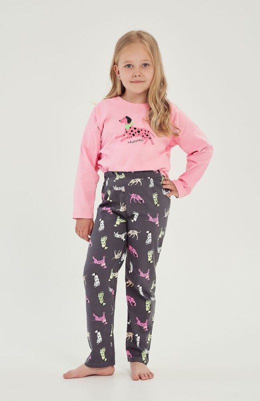 Dívčí pyžamo Ruby růžové s dalmatinem - Dámské oblečení pyžama