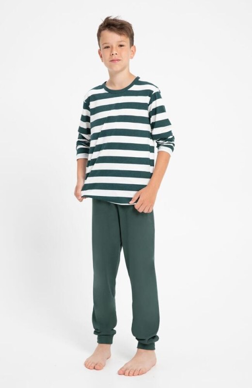 Chlapecké pyžamo Blake zeleno-bílé pro starší - Dámské oblečení pyžama