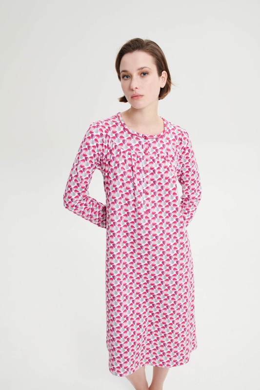 Vamp - Noční košile s knoflíkovou légou 19137 - Vamp - Dámské oblečení pyžama