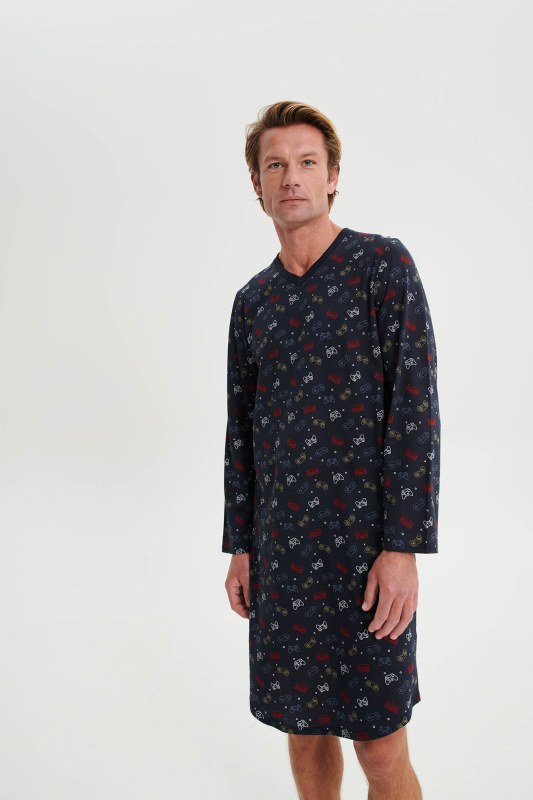 Vamp - Noční košile s dlouhým rukávem 19632 - Vamp - Dámské oblečení pyžama