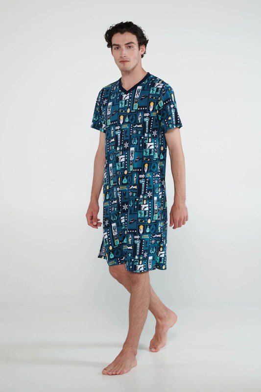 Vamp - Noční košile s krátkými rukávy 20653 - Vamp - Dámské oblečení pyžama