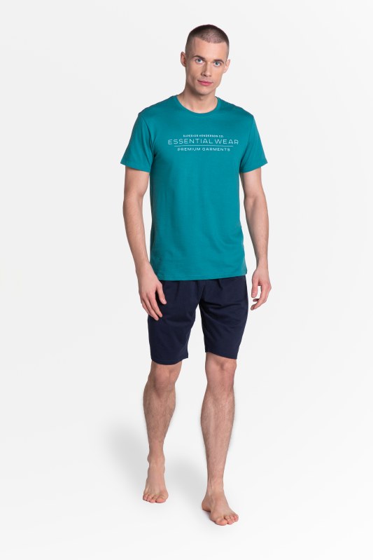 Pyžamo Deal 38880-77X Zelená a tmavě modrá - Henderson - Dámské oblečení pyžama