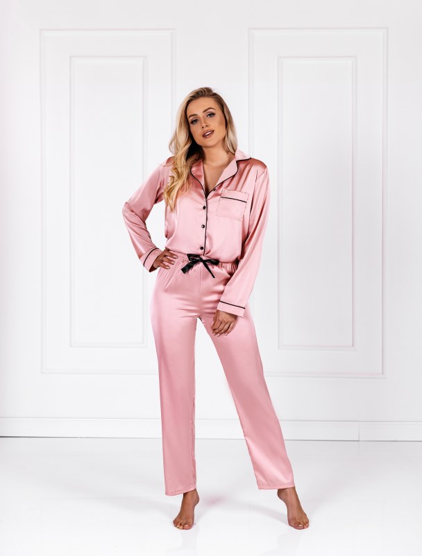 Pyžamo Classic Look Pink - Momenti Per Me - Dámské oblečení pyžama