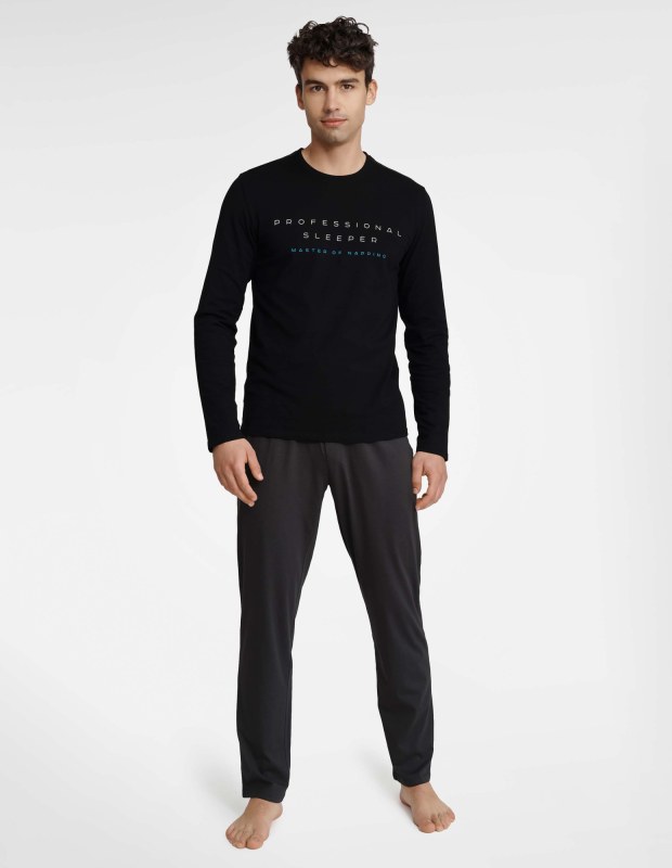 Pyžamo Insure 40963-99X Black/Dark Grey - Henderson - Dámské oblečení pyžama