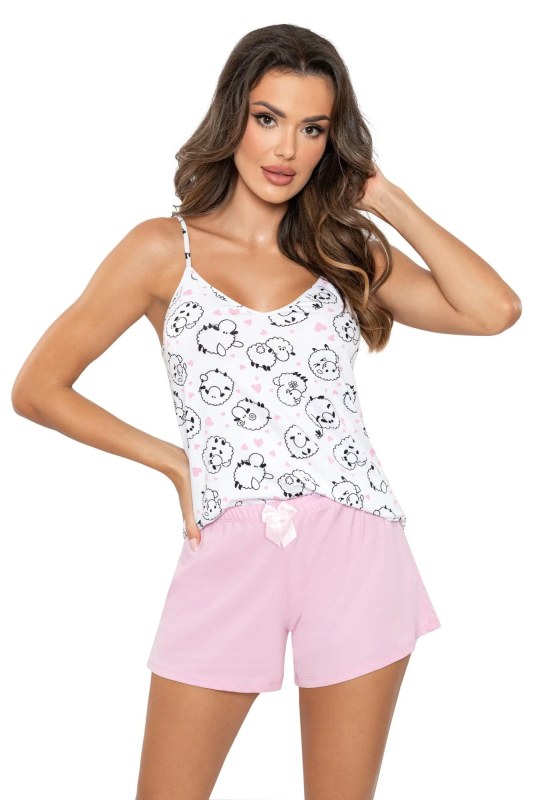 Růžové pyžamo Sheep Top - Donna - Dámské oblečení pyžama