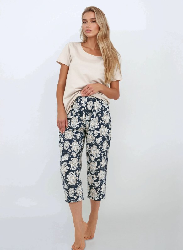 Pyžamo Navy Charm - Momenti Per Me - Dámské oblečení pyžama