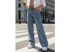 Dámské široké džíny UY2871 modré - FashionStreet