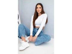 Dámské džíny s širokou nohavicí a vysokým pasem