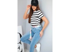 Dámské džíny s vysokým pasem a volnou nohavicí 7685836
