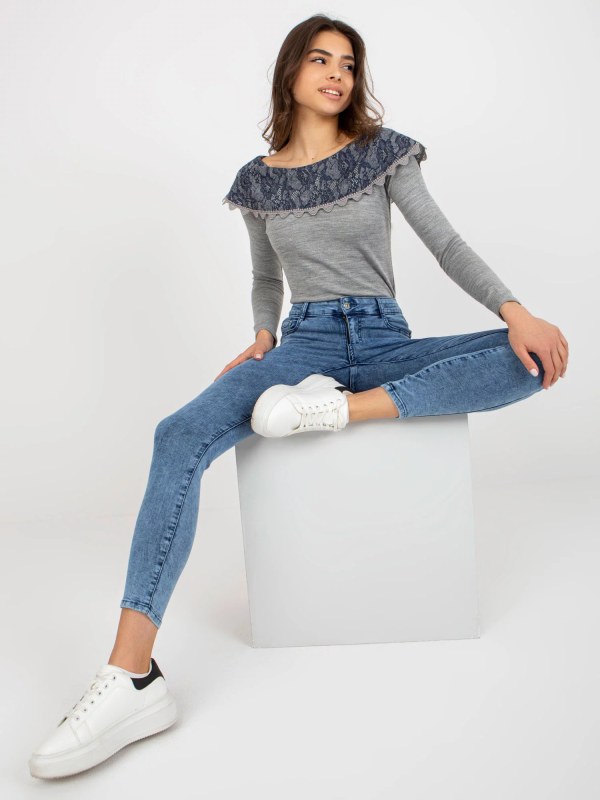 Dámské džínové kalhoty NM SP L12.14X Světle jeans modrá - FPrice - Dámské oblečení rifle