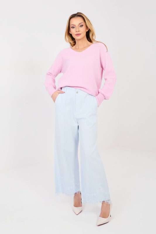 Džíny s&nbsp;vysokým pasem model 223940 Rue Paris - Dámské oblečení rifle