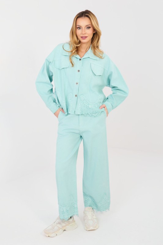 Džíny s&nbsp;vysokým pasem model 223941 Rue Paris - Dámské oblečení rifle