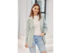 Dámské sako ZAK0016 sv.tyrkys - Roco Fashion