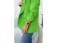 Sako s klopami elegantní světle zelené