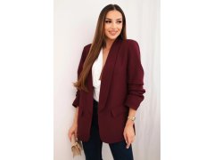 Elegantní sako s klopami bordové