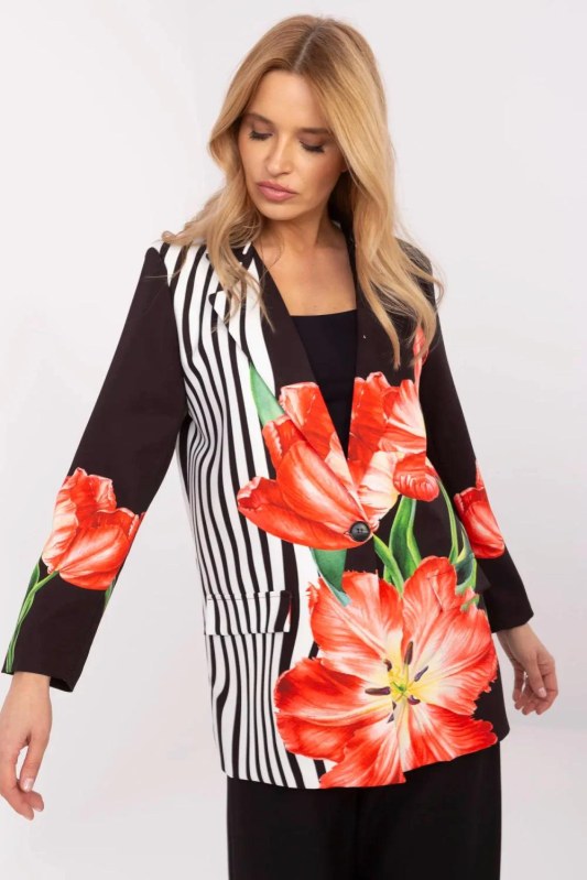 Sako s květinovým vzorem model 209829 Italy Moda