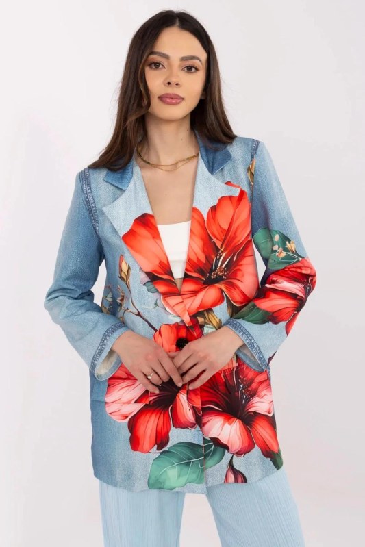 Sako s květinovým vzorem model 212530 Italy Moda