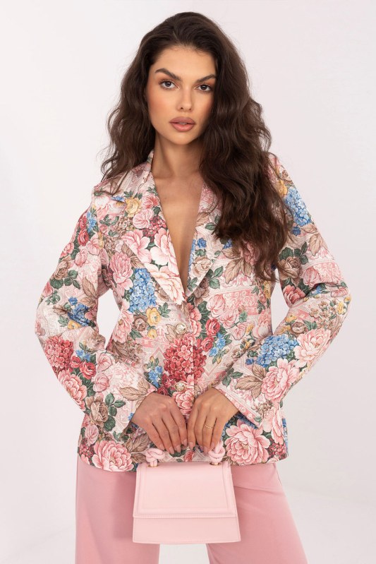 Sako s květinovým vzorem model 225999 Italy Moda