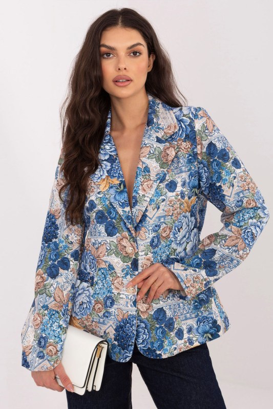 Sako s květinovým vzorem model 226001 Italy Moda