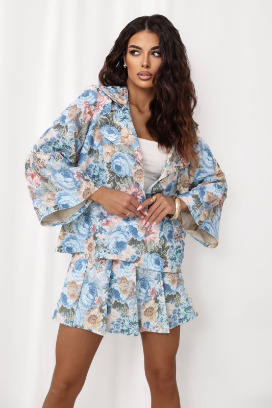 Sako s květinovým vzorem model 226466 Italy Moda