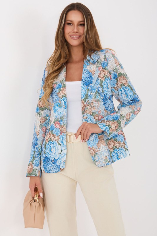Sako s květinovým vzorem model 227639 Italy Moda
