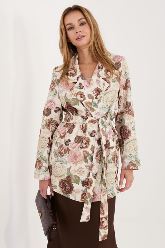 Sako s květinovým vzorem model 230176 Italy Moda