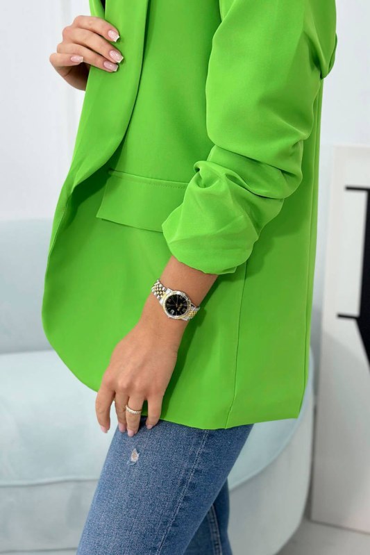 Sako s klopami elegantní světle zelené - Dámské oblečení saka