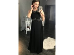 Dlouhé šaty hk1542 černé - YourNewStyle
