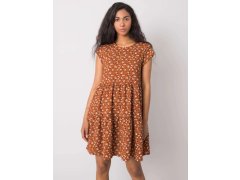 Dámské šaty D50051Z30268 001 Hnědá s&nbsp;květy - FPrice