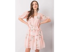 Dámské květované šaty LK SK 508129.06X Pudr růžová - Lakerta