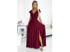 Dámské šaty 411-8 CRYSTAL bordó - Numoco