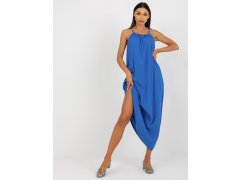 Modré letní šaty na ramínka OCH BELLA