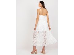 Bílé letní šaty s volánkem OCH BELLA