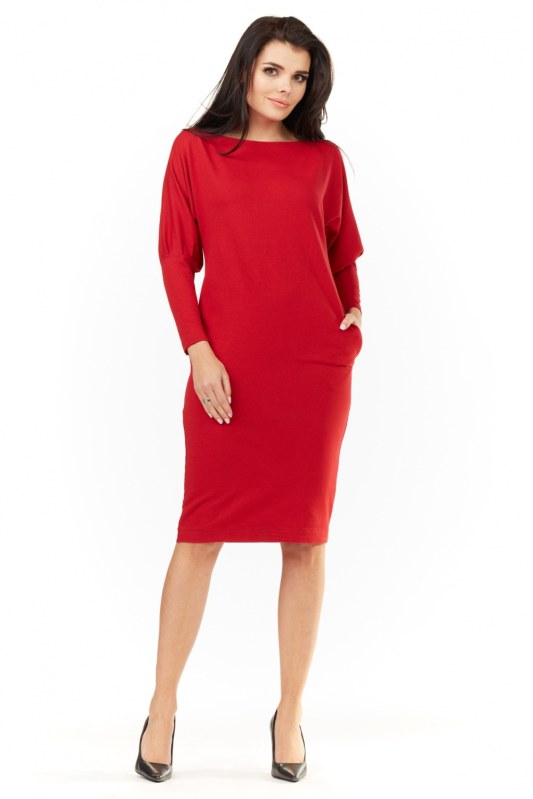 Dámské šaty model 109818 červené - Awama - Dámské oblečení šaty
